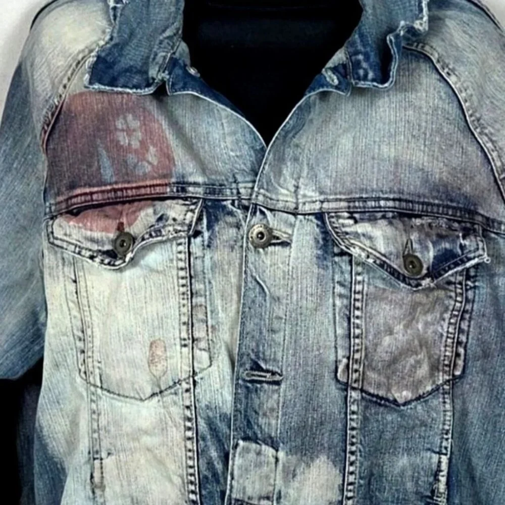 Jordan Craig Legacy Edition Denim Jacket & Aaron Jeans Rip & Repair Streetwear X - Picture 7 of 14